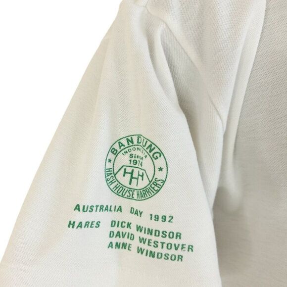 Australia Day Polo Shirt Vintage 90s 1992 Bandung Hash House Harriers Mens Large - Picture 3 of 6